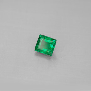0.40캐럿 천연 그린 에메랄드, 바게트, 4.6×4.4 mm, VS-SI