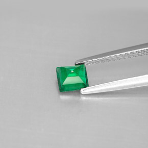 0.40캐럿 천연 그린 에메랄드, 바게트, 4.6×4.4 mm, VS-SI