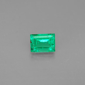 0.38캐럿 천연 그린 에메랄드, 바게트, 4.9×3.6 mm, VS-SI