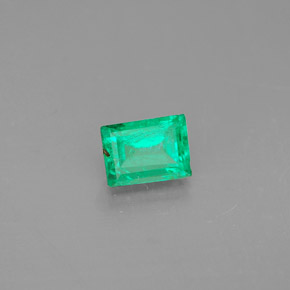 0.38캐럿 천연 그린 에메랄드, 바게트, 4.9×3.6 mm, VS-SI