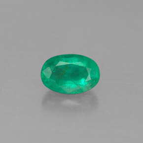 0.45캐럿 천연 그린 에메랄드, 타원형 컷, 5.9×4 mm, SI-I1