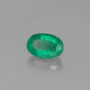 0.45캐럿 천연 그린 에메랄드, 타원형 컷, 5.9×4 mm, SI-I1