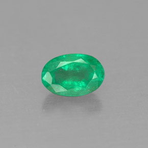 0.50캐럿 천연 그린 에메랄드, 타원형 컷, 6.1×4.2 mm, SI-I1