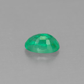 0.50캐럿 천연 그린 에메랄드, 타원형 컷, 6.1×4.2 mm, SI-I1