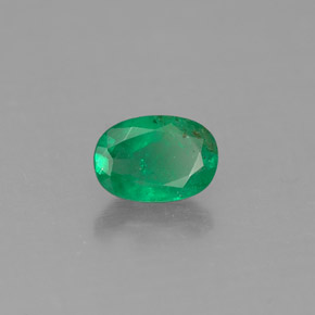 0.45캐럿 천연 그린 에메랄드, 타원형 컷, 6×4.1 mm, SI-I1