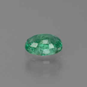 0.49캐럿 천연 그린 에메랄드, 타원형 컷, 6×4.1 mm, SI-I1