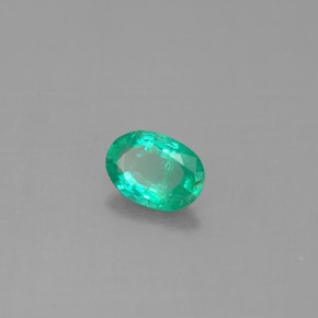 0.35캐럿 천연 그린 에메랄드, 타원형 컷, 5.8×4.1 mm, SI-I1