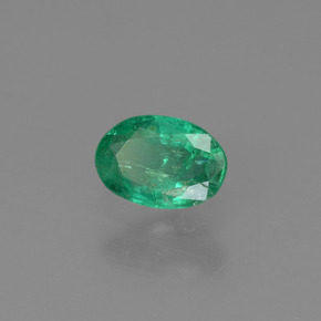 0.40캐럿 천연 그린 에메랄드, 타원형 컷, 5.8×4 mm, SI-I1