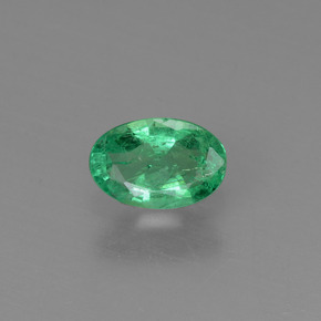 0.38캐럿 천연 그린 에메랄드, 타원형 컷, 5.9×4 mm, SI-I1
