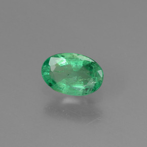 0.38캐럿 천연 그린 에메랄드, 타원형 컷, 5.9×4 mm, SI-I1
