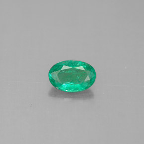0.38캐럿 천연 그린 에메랄드, 타원형 컷, 6×4 mm, SI-I1