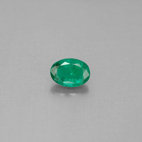 0.42캐럿 천연 그린 에메랄드, 타원형 컷, 5.9×4.2 mm, SI-I1