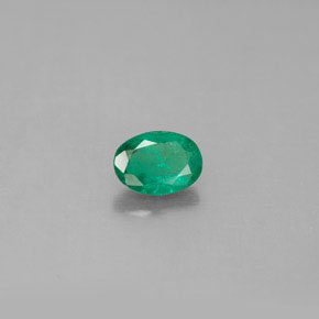 0.42캐럿 천연 그린 에메랄드, 타원형 컷, 5.9×4.2 mm, SI-I1
