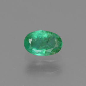 0.45캐럿 천연 그린 에메랄드, 타원형 컷, 6.1×4.1 mm, SI-I1