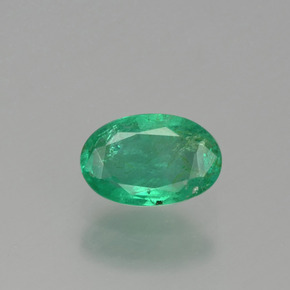 0.41캐럿 천연 그린 에메랄드, 타원형 컷, 6×4 mm, SI-I1