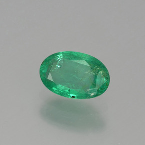 0.41캐럿 천연 그린 에메랄드, 타원형 컷, 6×4 mm, SI-I1