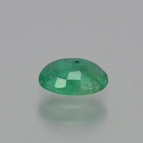 0.41캐럿 천연 그린 에메랄드, 타원형 컷, 6×4 mm, SI-I1