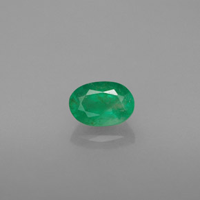 0.48캐럿 천연 그린 에메랄드, 타원형 컷, 5.9×4.1 mm, SI-I1