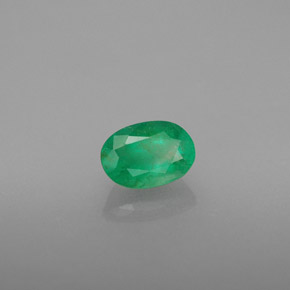 0.48캐럿 천연 그린 에메랄드, 타원형 컷, 5.9×4.1 mm, SI-I1