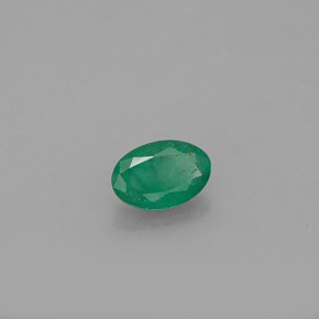 0.40캐럿 천연 그린 에메랄드, 타원형 컷, 6×4 mm, SI-I1