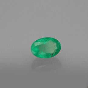 0.60캐럿 천연 그린 에메랄드, 타원형 컷, 6.1×4.2 mm, SI-I1