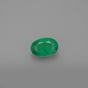 0.47캐럿 천연 그린 에메랄드, 타원형 컷, 6.1×4.1 mm, SI-I1