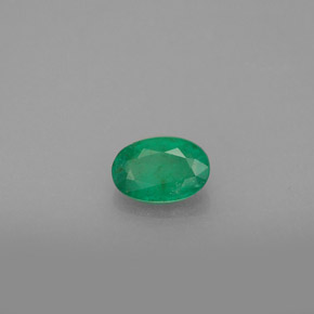 0.47캐럿 천연 그린 에메랄드, 타원형 컷, 6.1×4.1 mm, SI-I1