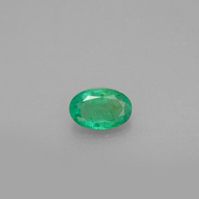 0.42캐럿 천연 그린 에메랄드, 타원형 컷, 6.2×4.1 mm, SI-I1