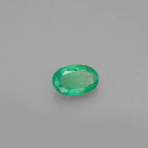0.42캐럿 천연 그린 에메랄드, 타원형 컷, 6.2×4.1 mm, SI-I1