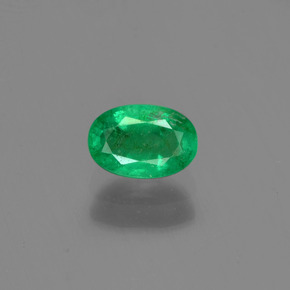 0.57캐럿 천연 그린 에메랄드, 타원형 컷, 6.2×4.2 mm, SI-I1