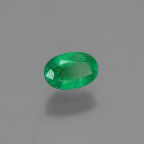 0.57캐럿 천연 그린 에메랄드, 타원형 컷, 6.2×4.2 mm, SI-I1