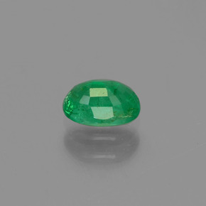 0.57캐럿 천연 그린 에메랄드, 타원형 컷, 6.2×4.2 mm, SI-I1