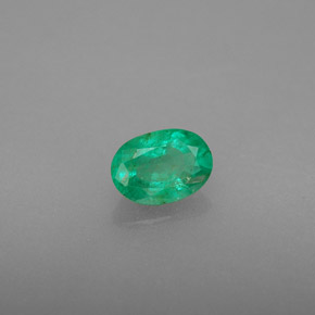 0.51캐럿 천연 그린 에메랄드, 타원형 컷, 6×4.3 mm, SI