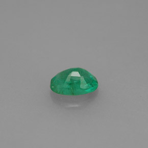 0.51캐럿 천연 그린 에메랄드, 타원형 컷, 6×4.3 mm, SI