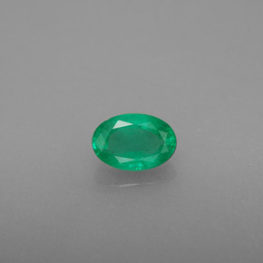 0.43캐럿 천연 그린 에메랄드, 타원형 컷, 6.1×4.1 mm, SI-I1
