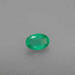 0.43캐럿 천연 그린 에메랄드, 타원형 컷, 6.1×4.1 mm, SI-I1