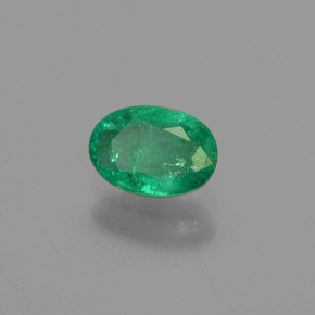 0.43캐럿 천연 그린 에메랄드, 타원형 컷, 6×4.1 mm, SI-I1