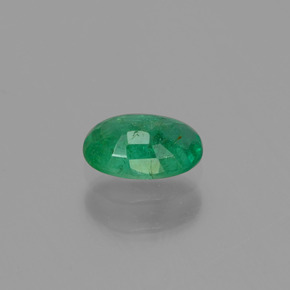 0.43캐럿 천연 그린 에메랄드, 타원형 컷, 6×4.1 mm, SI-I1