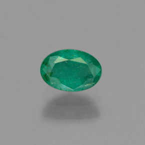 0.51캐럿 천연 그린 에메랄드, 타원형 컷, 6.1×4.2 mm, SI-I1