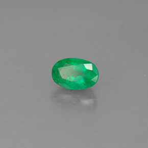 0.54캐럿 천연 그린 에메랄드, 타원형 컷, 6.1×4.1 mm, SI-I1