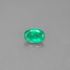 0.40캐럿 천연 그린 에메랄드, 타원형 컷, 6×4.1 mm, SI-I1