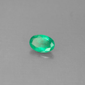 0.40캐럿 천연 그린 에메랄드, 타원형 컷, 6×4.1 mm, SI-I1