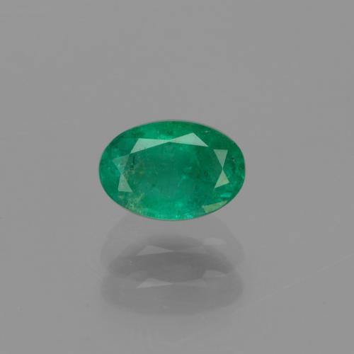 0.46캐럿 천연 쿨 그린 에메랄드, 타원형 컷, 5.9×4.1 mm, SI-I1