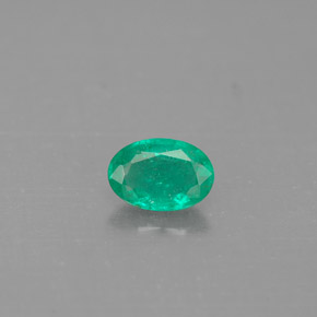 0.36캐럿 천연 그린 에메랄드, 타원형 컷, 5.8×4 mm, SI-I1