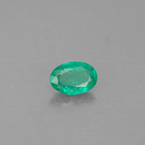 0.36캐럿 천연 그린 에메랄드, 타원형 컷, 5.8×4 mm, SI-I1