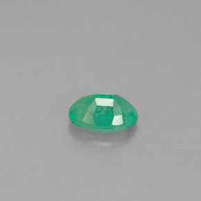 0.45캐럿 천연 그린 에메랄드, 타원형 컷, 6.1×4.2 mm, SI-I1