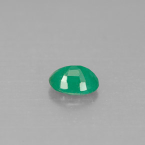 0.46캐럿 천연 그린 에메랄드, 타원형 컷, 5.9×4.2 mm, SI-I1