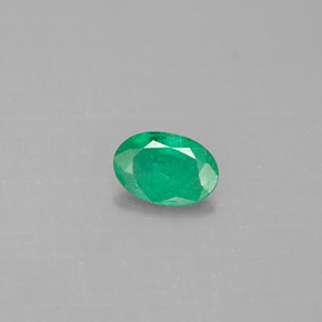 0.33캐럿 천연 그린 에메랄드, 타원형 컷, 6×4.1 mm, SI-I1