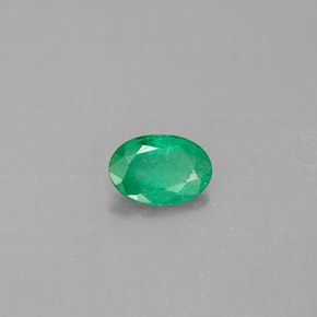 0.33캐럿 천연 그린 에메랄드, 타원형 컷, 6×4.1 mm, SI-I1