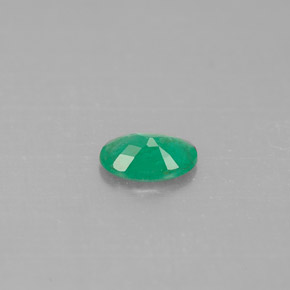 0.33캐럿 천연 그린 에메랄드, 타원형 컷, 6×4.1 mm, SI-I1